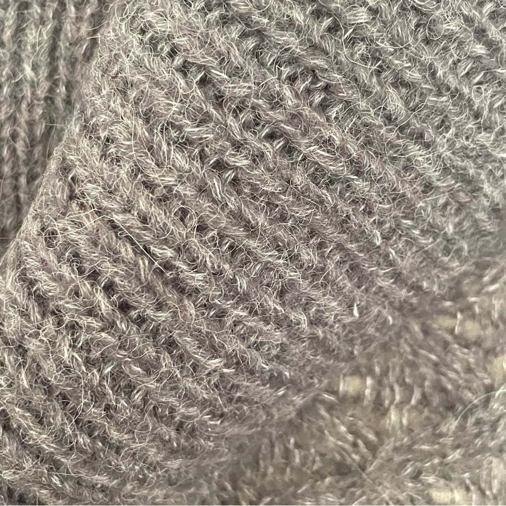 $10 SALE Knit Sweater Cowl Neck 3/4 Sleeve Winter Holiday Med-Dark Gray SzM - Picture 4 of 11